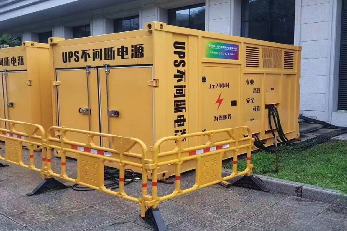 安州发电机租赁施工现场
